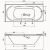Jika Ecliptica Акриловая прямоугольная ванна 180х80, с монтажным комплектом и сифоном в Темрюке
