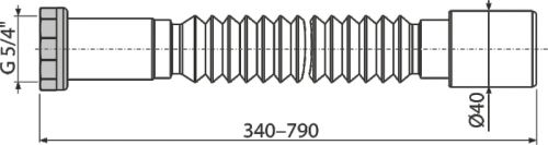 Alca Plast A740 Гибкое соединение 5/4"×40, металл в Темрюке