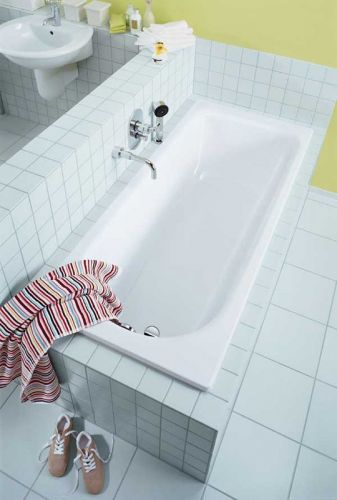Стальная ванна Kaldwei SANIFORM PLUS Mod.373-1, размер 1700*750*410, Easy clean, alpine white, без ножек Kaldewei в Темрюке