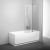 Шторка для ванны CVS2-100 правая блестящий+стекло Transparent Ravak в Темрюке